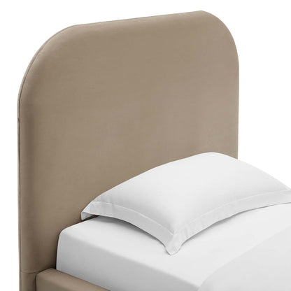 Modway Keynote Curved Performance Velvet Twin Bed