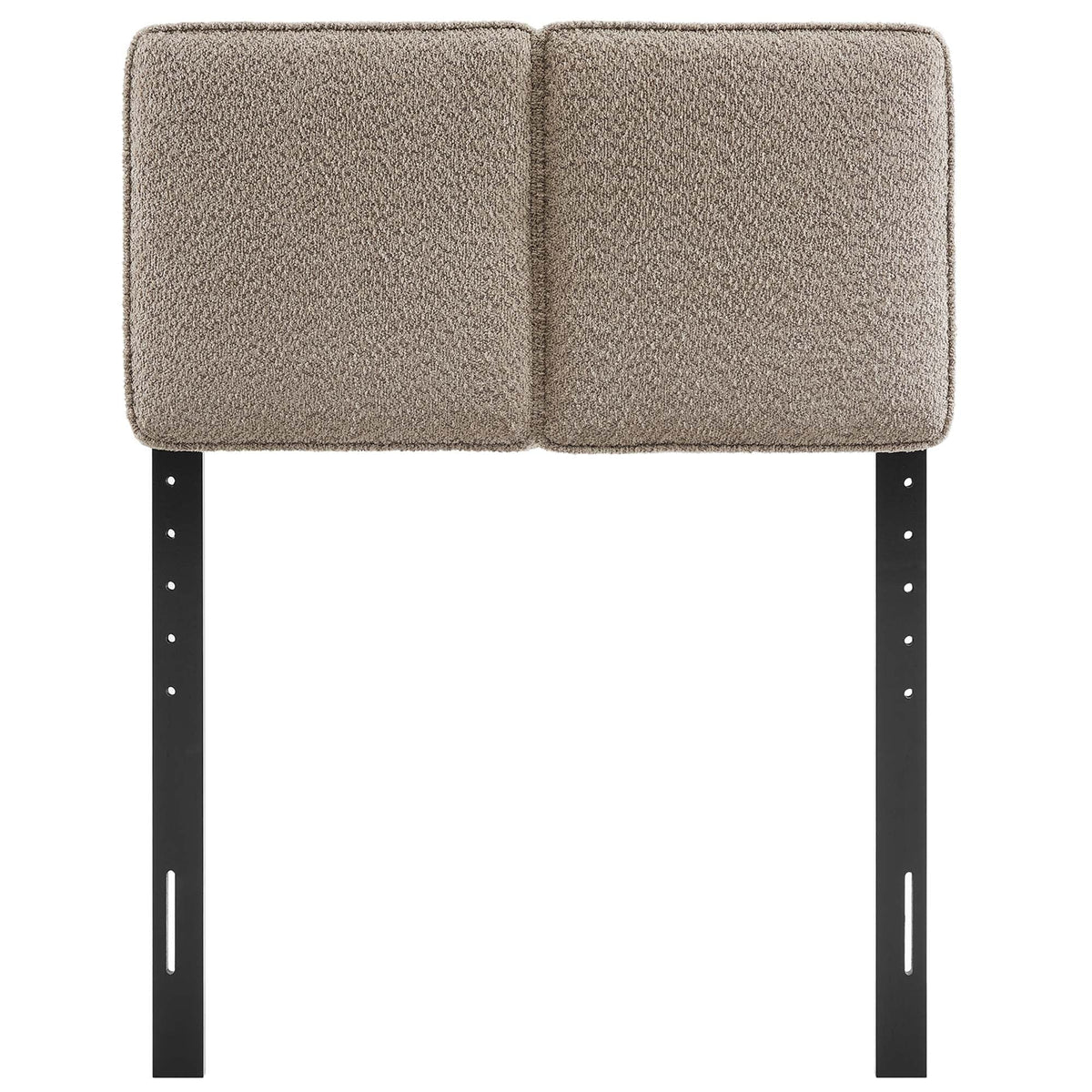 Twin Lindee Boucle Headboard by Modway with beige boucle upholstery and black legs on Tampa Home & Garden Store