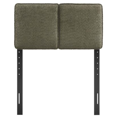 Lindee Boucle Twin Headboard by Modway; brown boucle fabric, 2-panel headboard with legs on Tampa Home & Garden Store