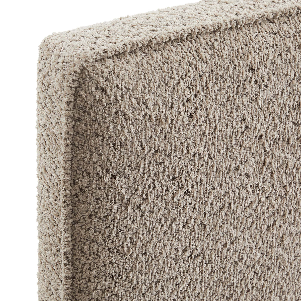 Lindee Boucle Fabric Headboard by Modway, beige boucle textured upholstery close-up on Tampa Home & Garden Store