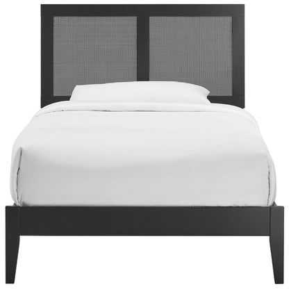 Sirocco Rattan Wood Twin Platform Bed by Modway