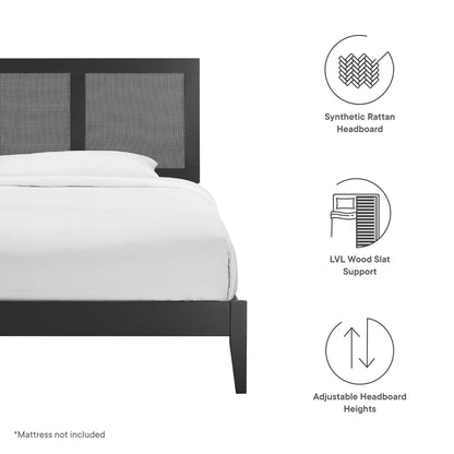 Sirocco Rattan Wood Twin Platform Bed by Modway
