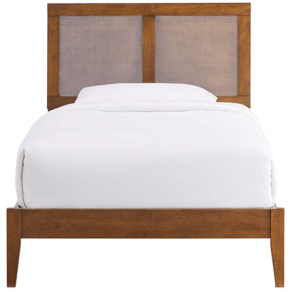 Sirocco Rattan Wood Twin Platform Bed by Modway