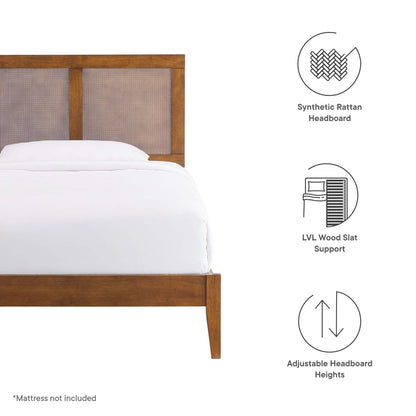 Sirocco Rattan Wood Twin Platform Bed by Modway