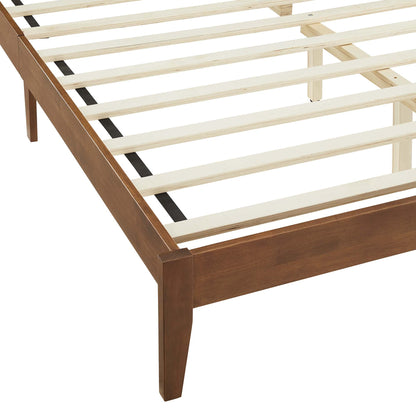 Sirocco Rattan and Wood Platform Bed by Modway with natural wood slats and brown frame on Tampa Home & Garden Store