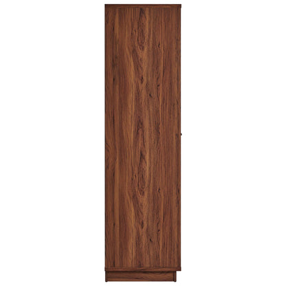 Capri 70in Tall Wood Grain Storage Cabinet