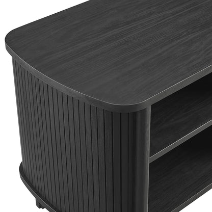 Cadence Open Nightstand by Modway, dark wood with vertical slat panels and rounded edges on Tampa Home & Garden Store