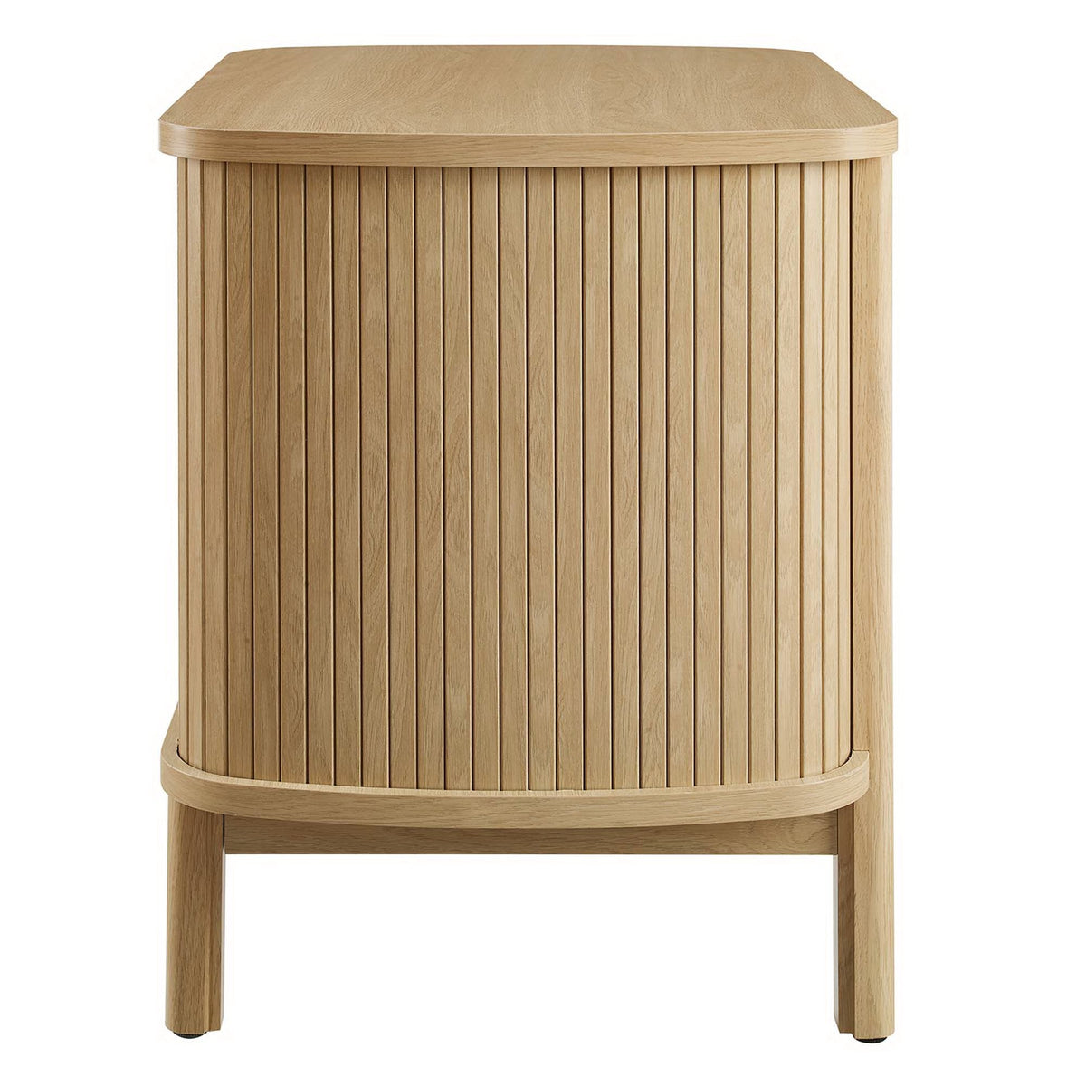 Cadence 2-Drawer Nightstand by Modway with vertical slat sides natural wood finish on Tampa Home & Garden Store