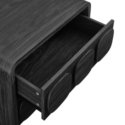 Toscana 2-Drawer Nightstand by Modway in dark espresso wood with rounded edges on Tampa Home & Garden Store