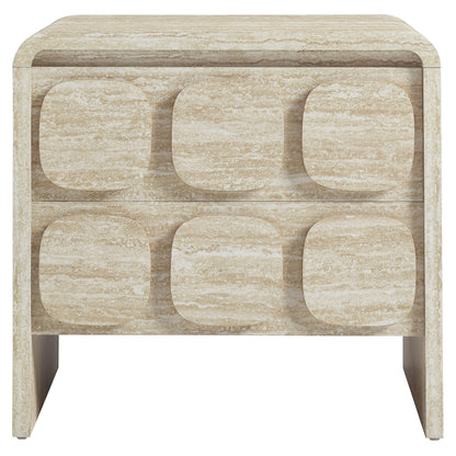 Toscana 2-Drawer Nightstand by Modway, HouseOfZazla, beige stone finish with rounded fronts on Tampa Home & Garden Store