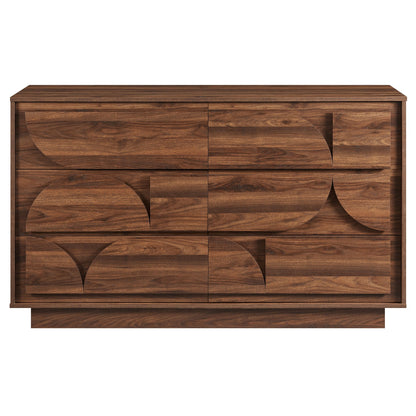 Bulwark 6-Drawer Dresser walnut woodgrain HouseOfZazla on Tampa Home & Garden Store