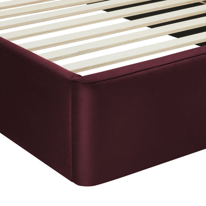 Modern Solana Arched and Twin Velvet Platform Bed
