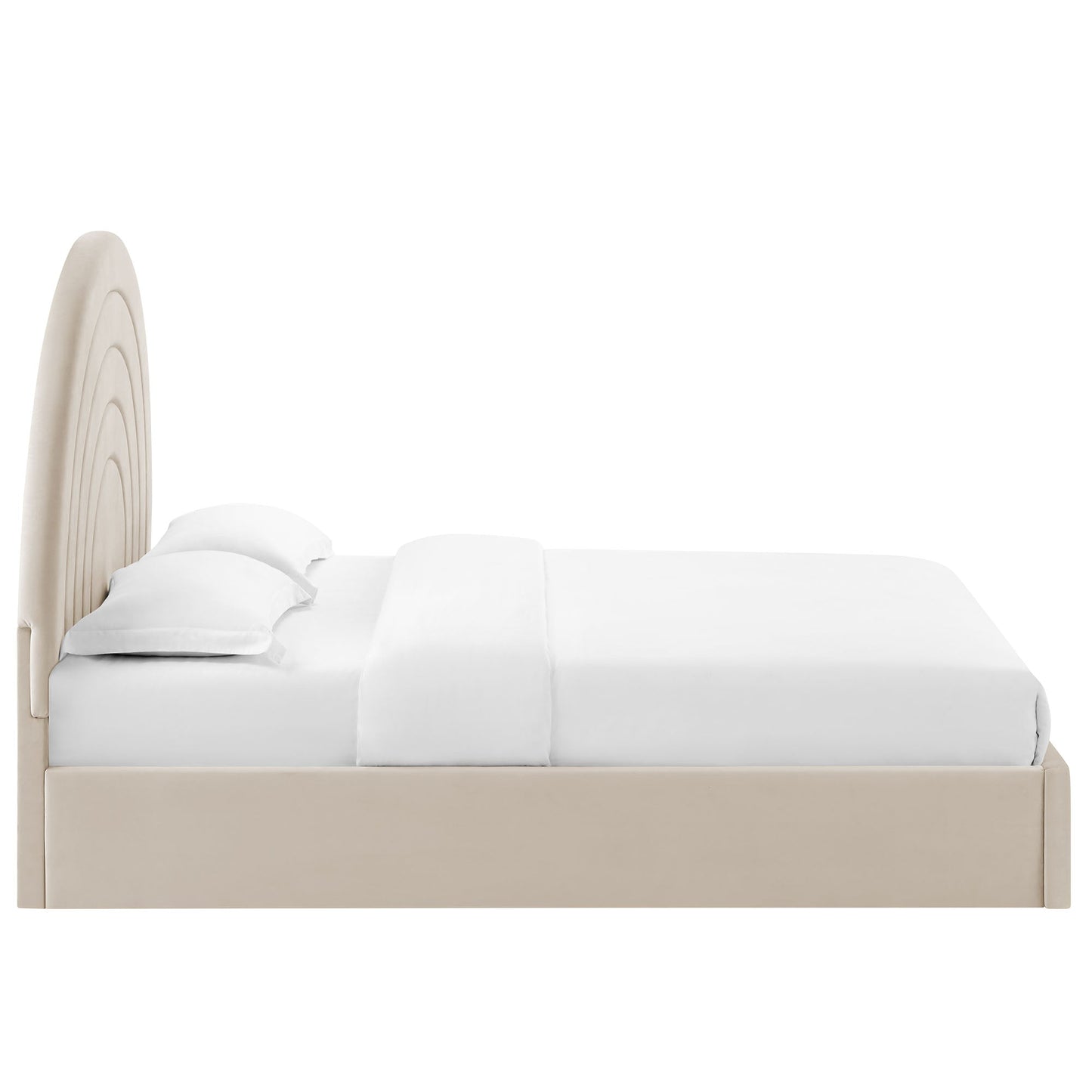 Solana Arched Performance Velvet Queen Bed