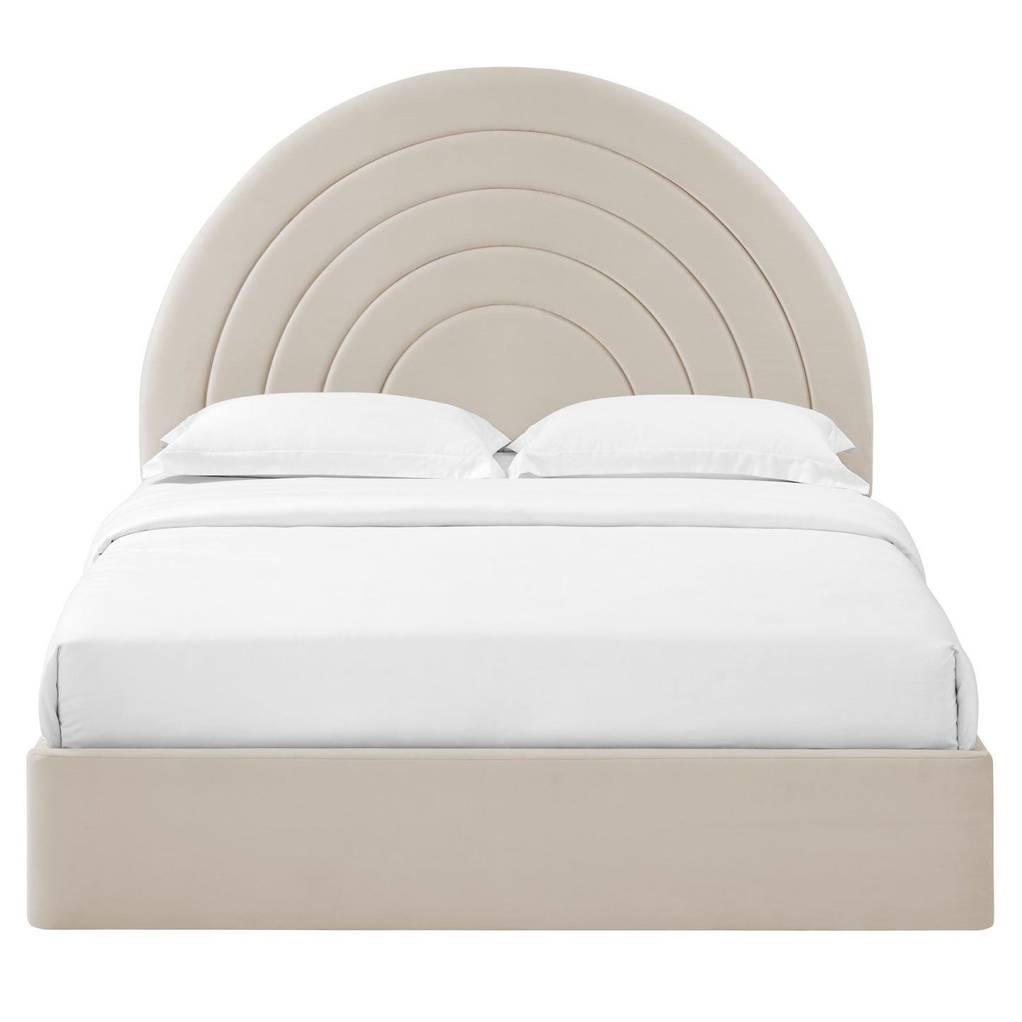Solana Arched Performance Velvet Queen Bed