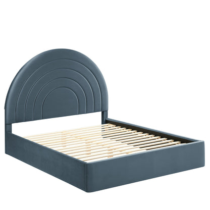 Solana Arched Performance Velvet Queen Bed
