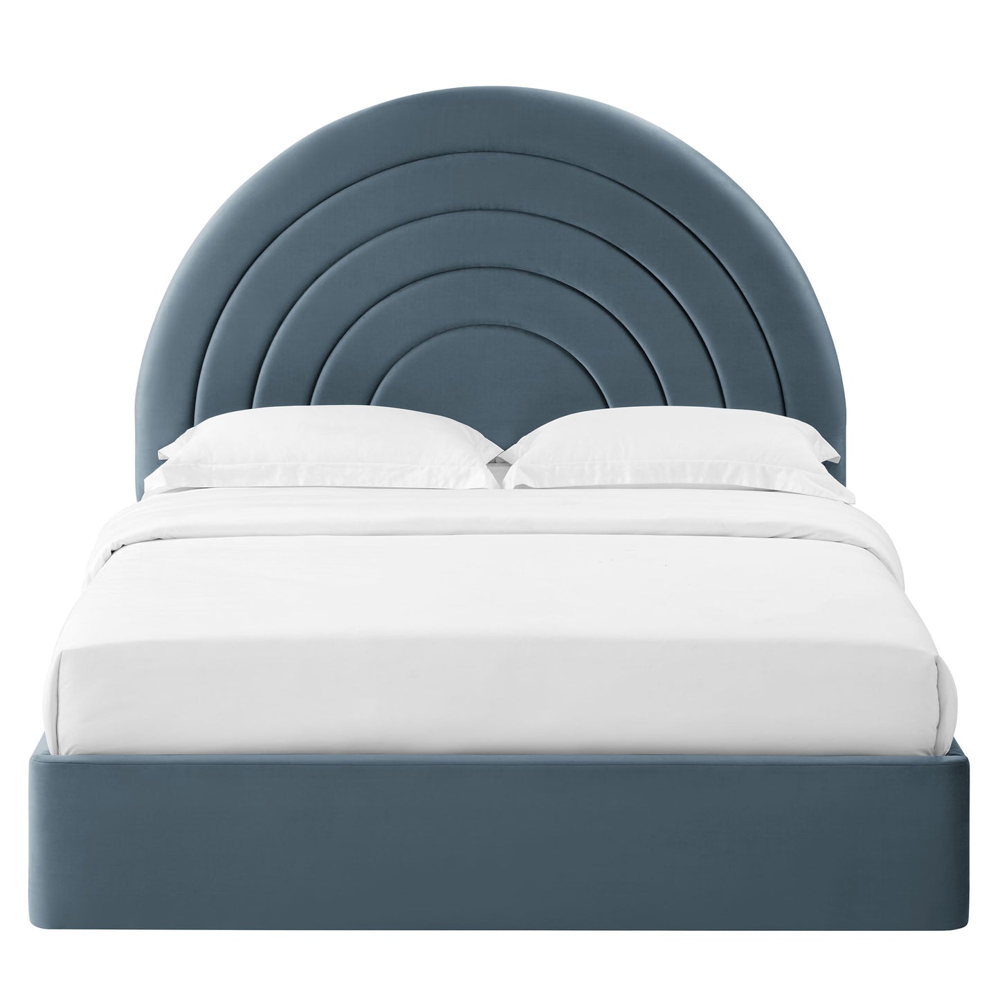 Solana Arched Performance Velvet Queen Bed