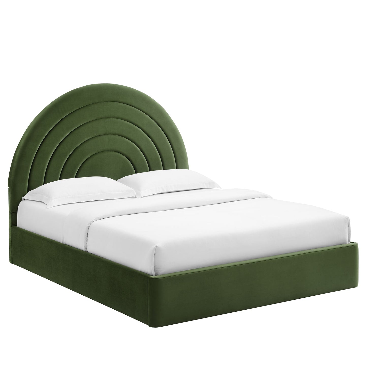 Solana Arched Performance Velvet Queen Bed