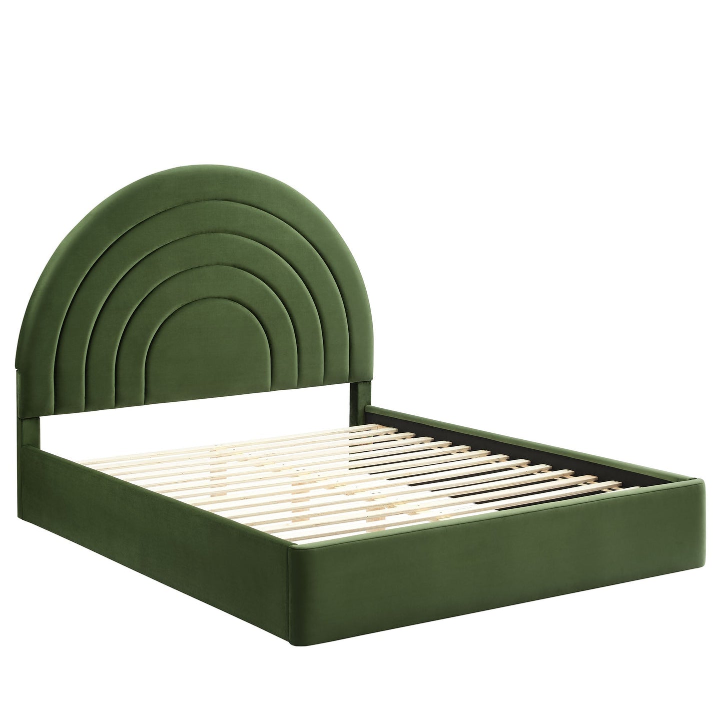 Solana Arched Performance Velvet Queen Bed