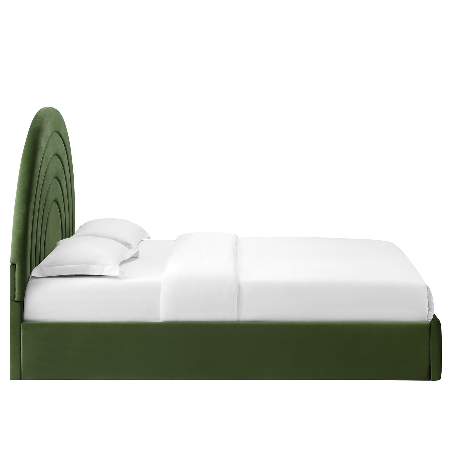 Solana Arched Performance Velvet Queen Bed