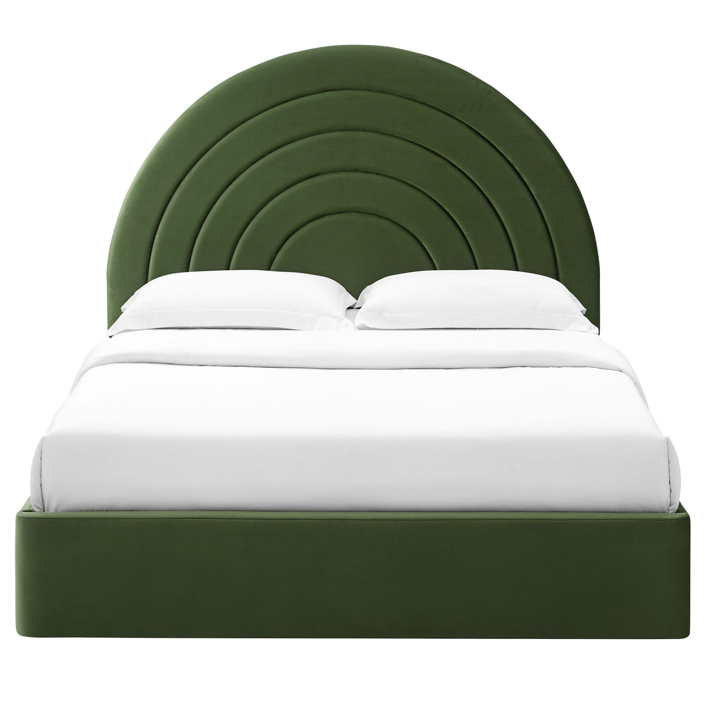 Solana Arched Performance Velvet Queen Bed
