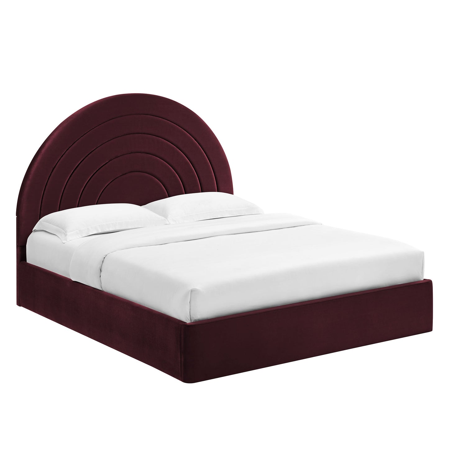 Solana Arched Performance Velvet Queen Bed