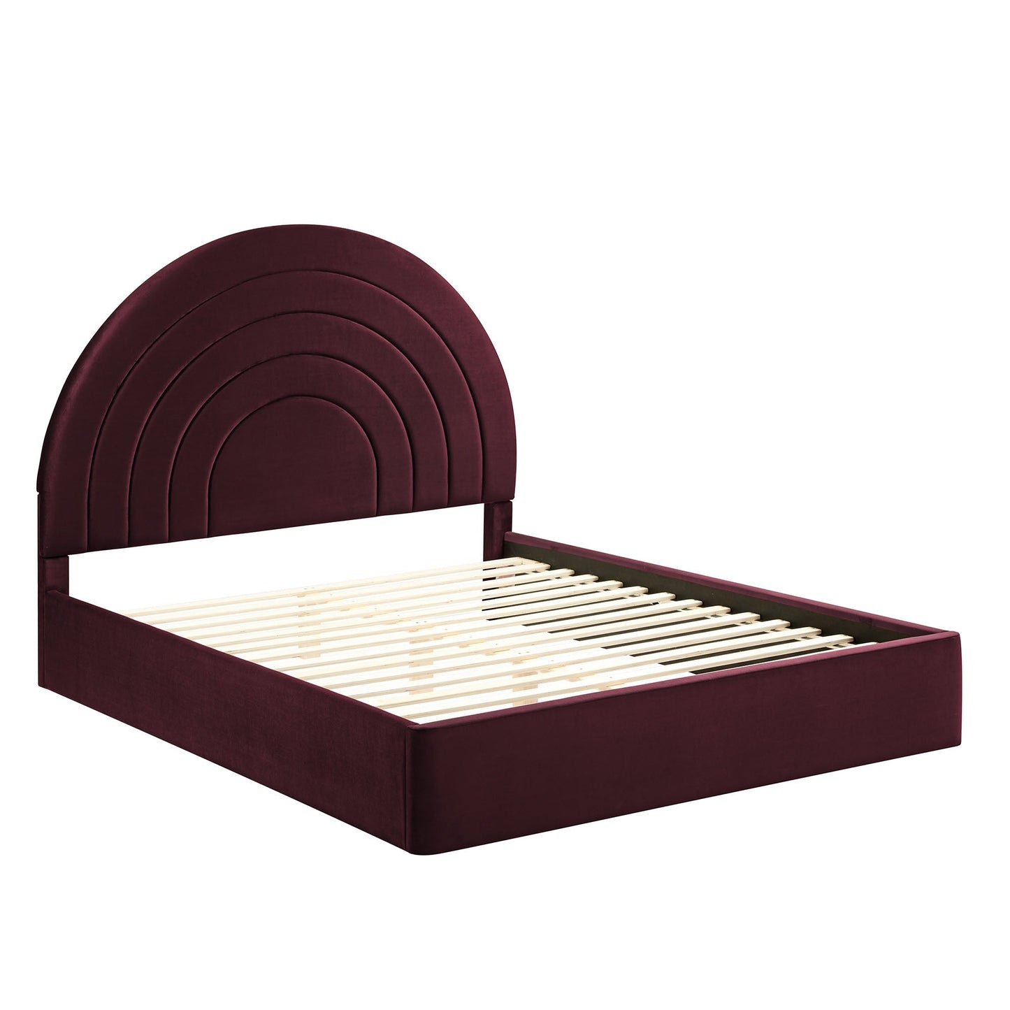 Solana Arched Performance Velvet Queen Bed