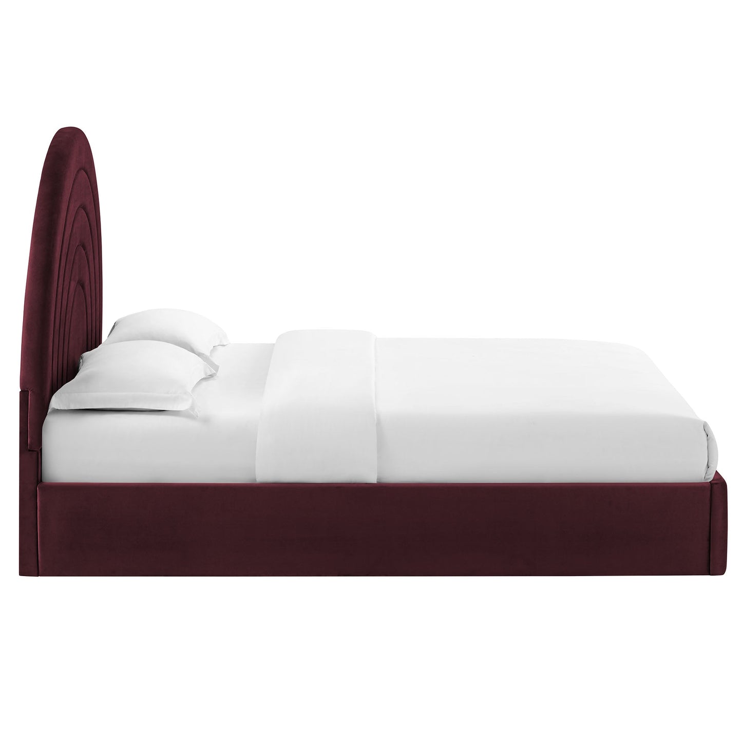 Solana Arched Performance Velvet Queen Bed