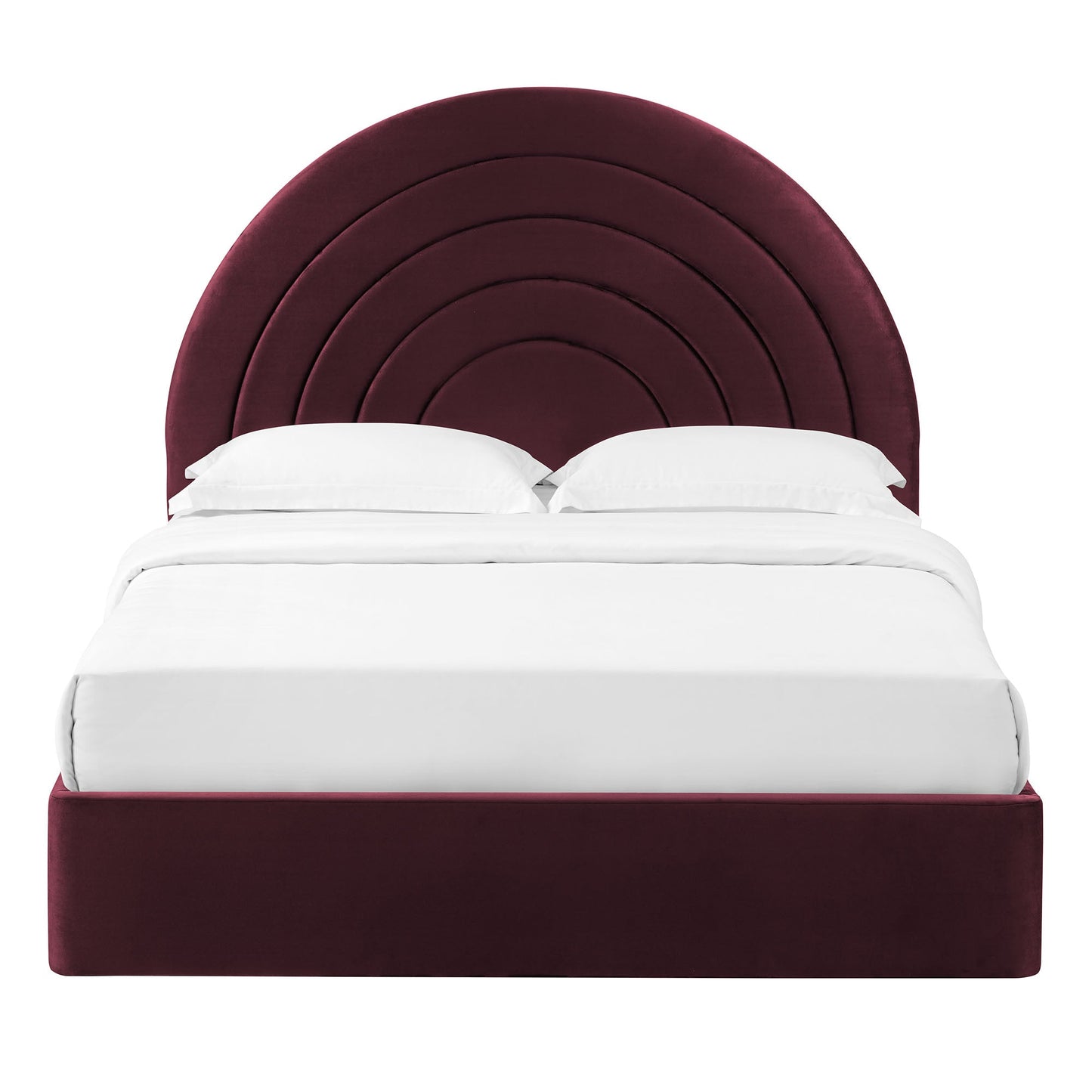 Solana Arched Performance Velvet Queen Bed