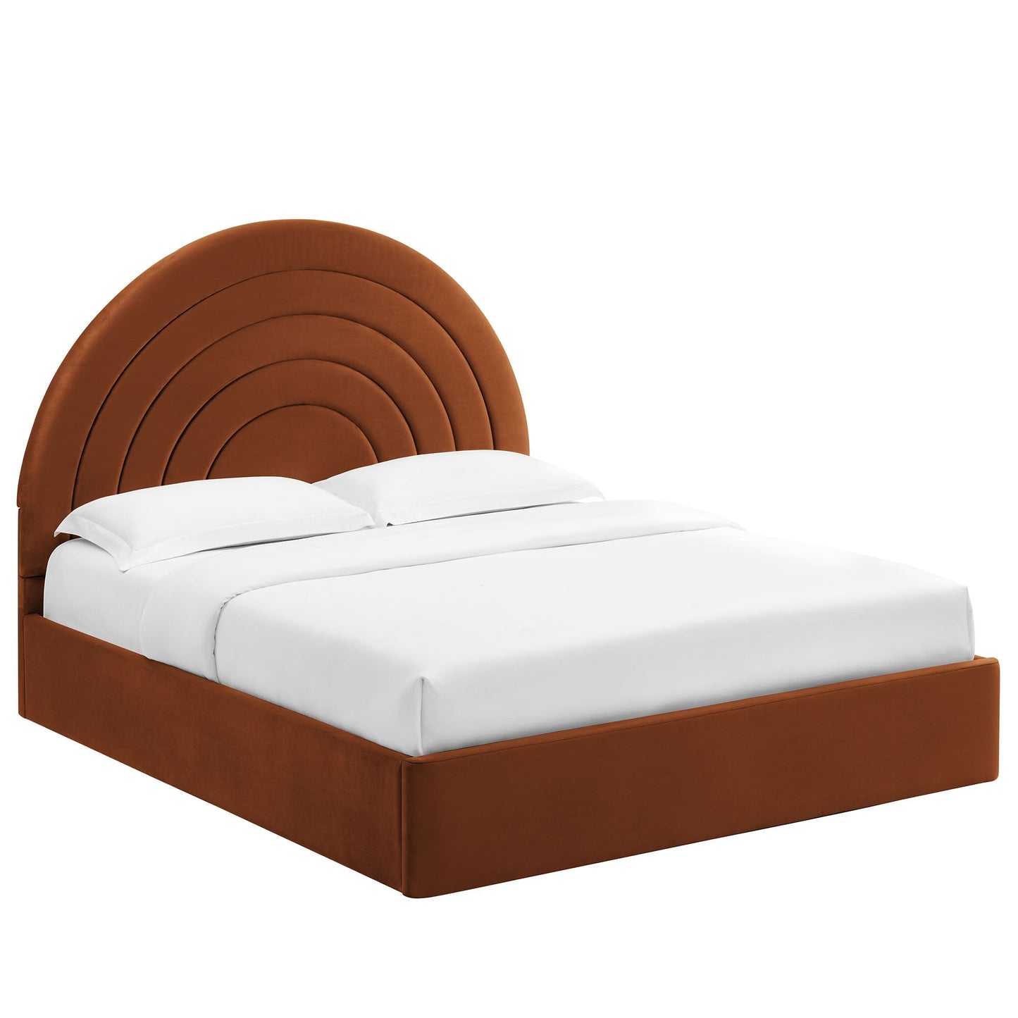 Solana Arched Performance Velvet Queen Bed