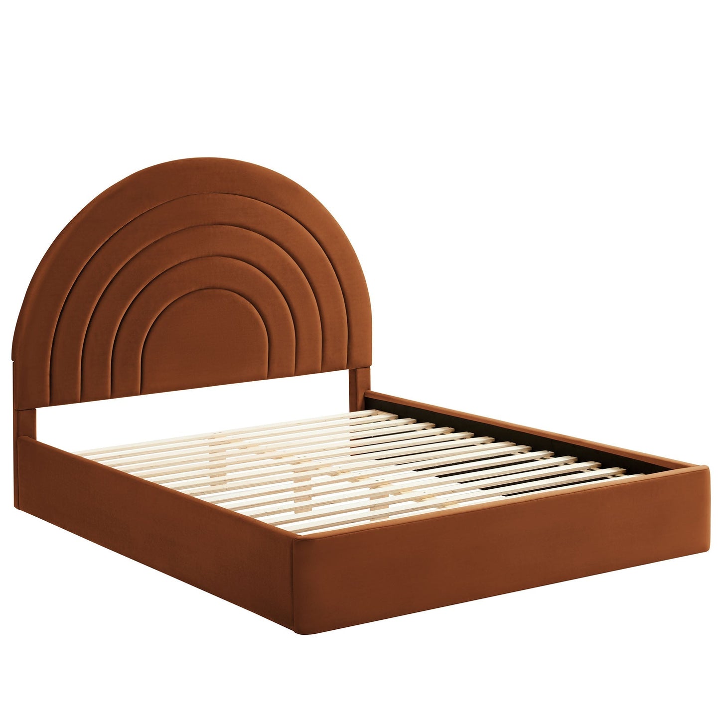 Solana Arched Performance Velvet Queen Bed