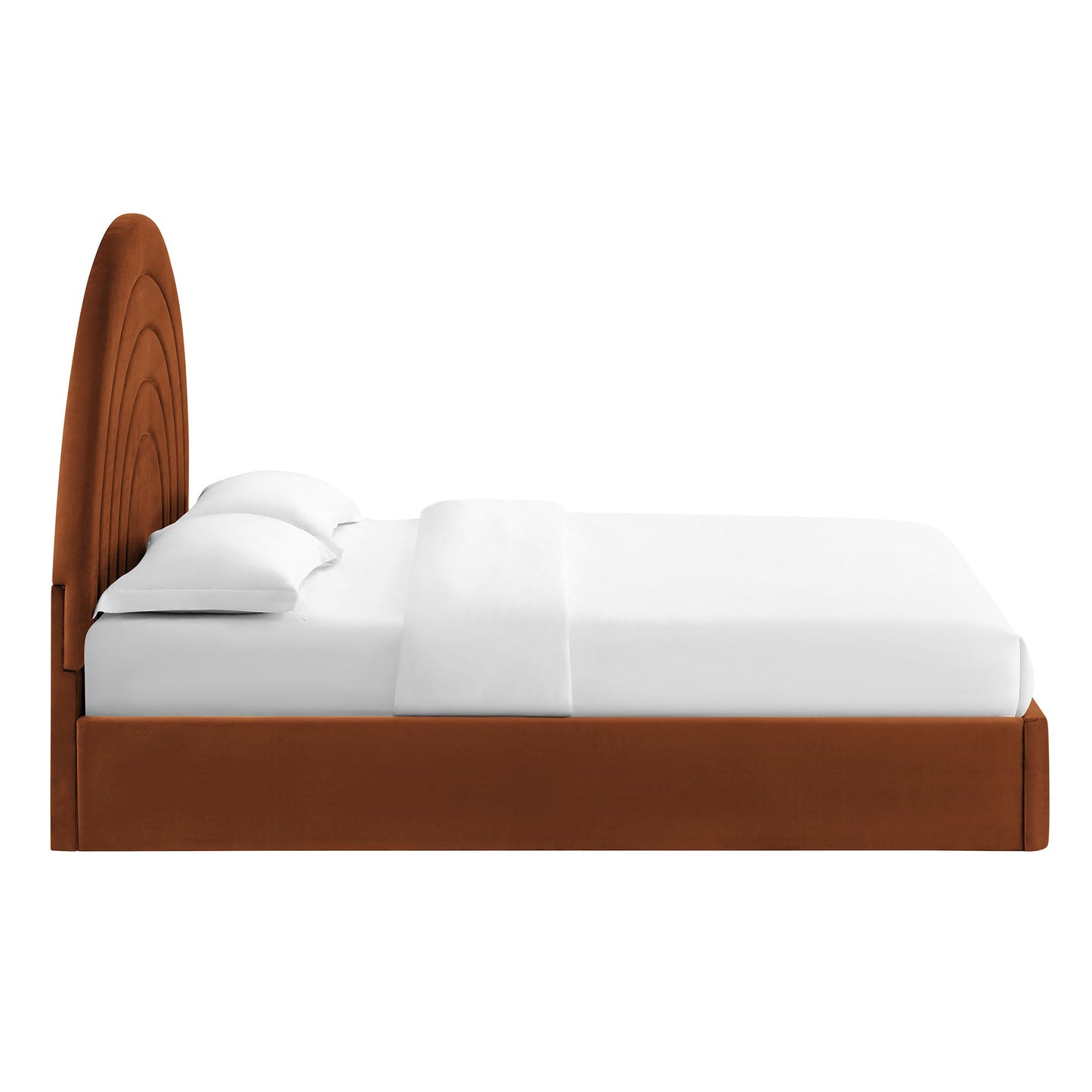 Solana Arched Performance Velvet Queen Bed