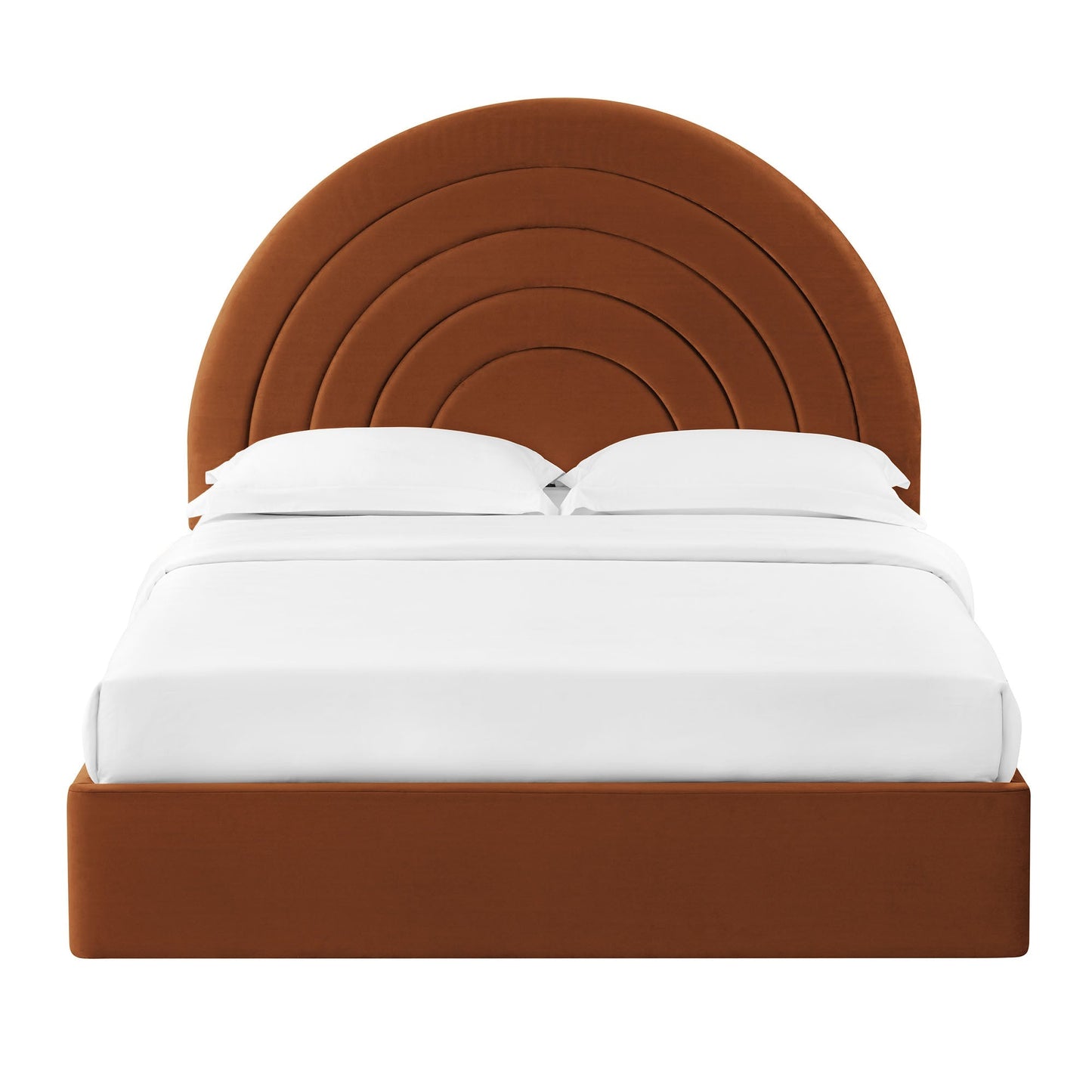 Solana Arched Performance Velvet Queen Bed