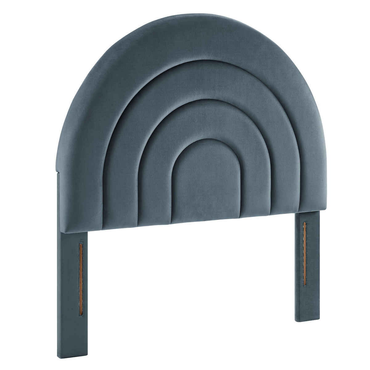 Solana Arched Performance Velvet Headboard blue-gray velvet for bedroom by Modway on Tampa Home & Garden Store