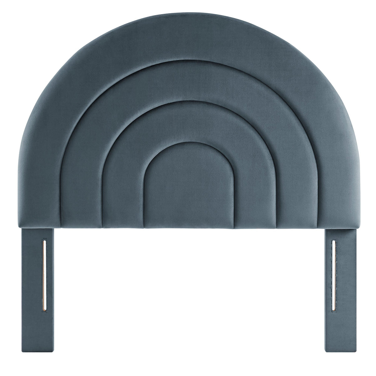 Solana Arched Velvet Headboard blue-gray with concentric tufting by Modway HouseOfZazla on Tampa Home & Garden Store