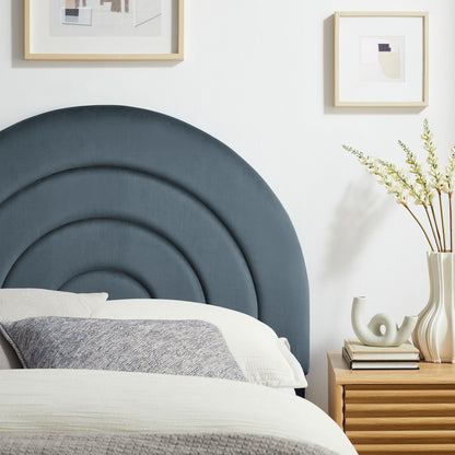 Solana Arched Performance Velvet Headboard by Modway, blue upholstered bedroom headboard on Tampa Home & Garden Store