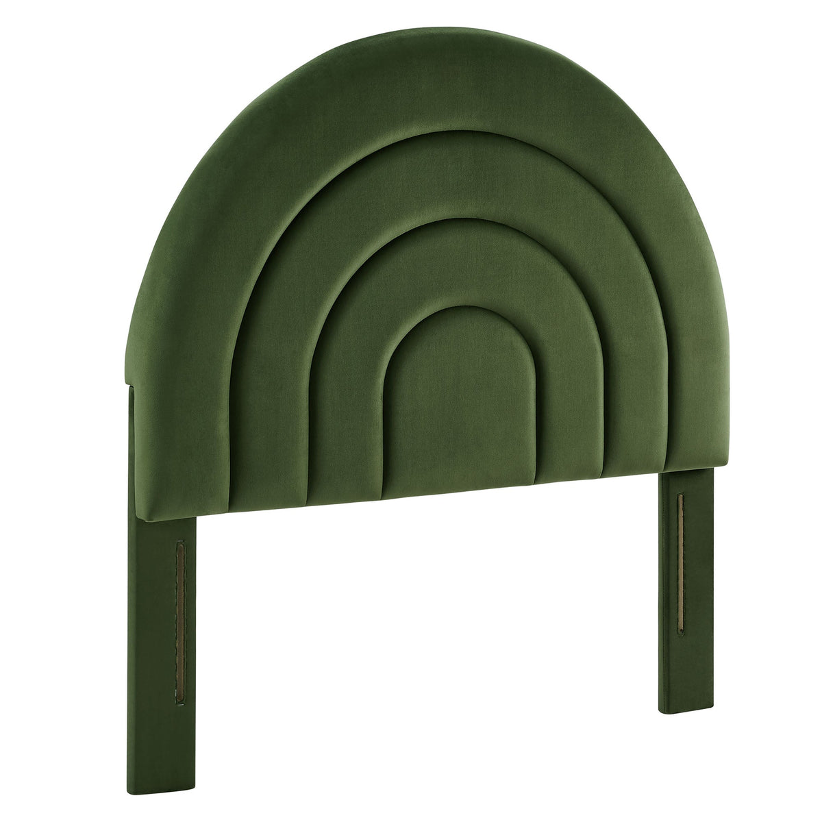 Solana arched velvet headboard in emerald green with curved panels by Modway on Tampa Home & Garden Store