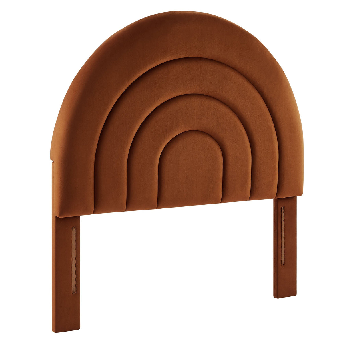 Solana arched performance velvet headboard in burnt orange by Modway for bedroom on Tampa Home & Garden Store
