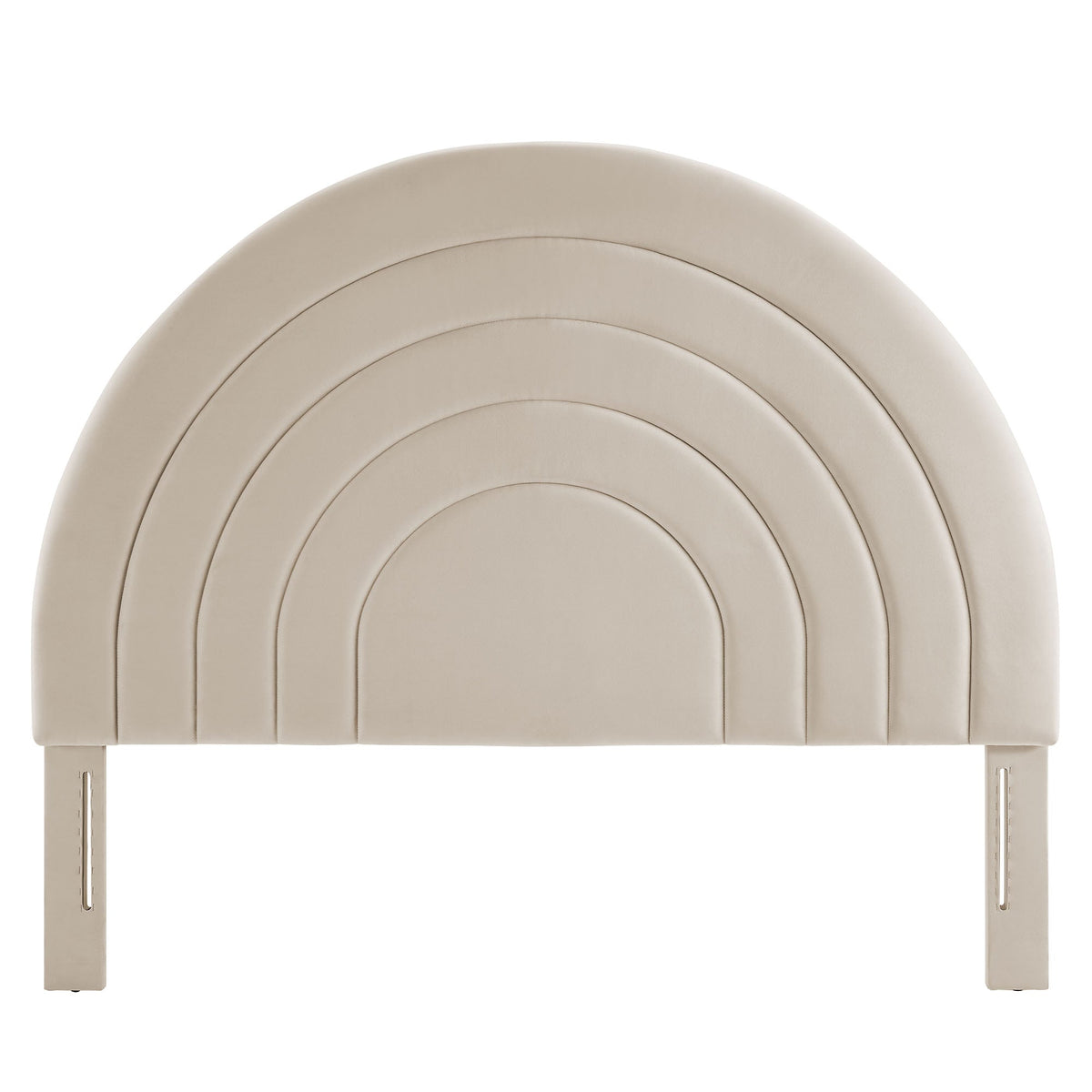 Solana Arched Performance Velvet Full Headboard beige with stitched arches by Modway on Tampa Home & Garden Store
