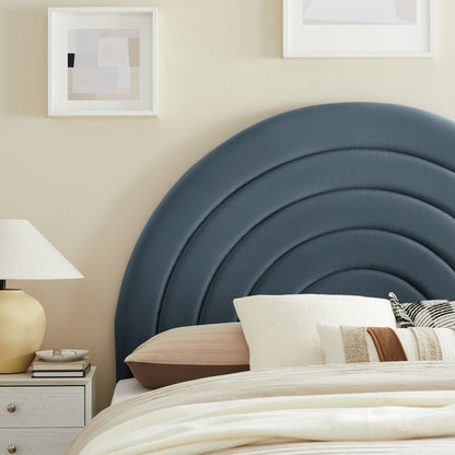 Solana arched velvet full headboard by Modway in deep blue upholstery on Tampa Home & Garden Store