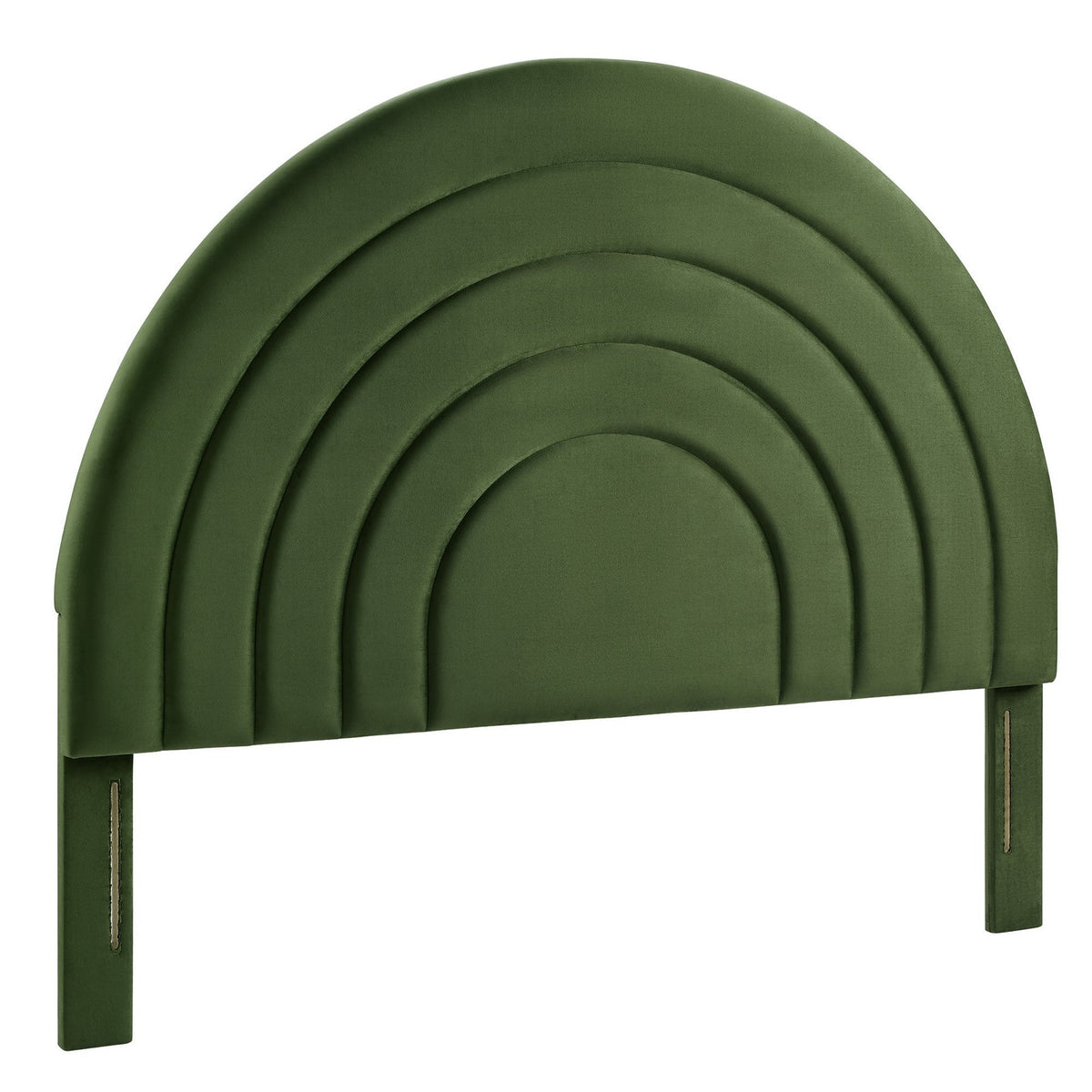 Solana Arched Performance Velvet Full Headboard green with quilted arches by HouseOfZazla on Tampa Home & Garden Store