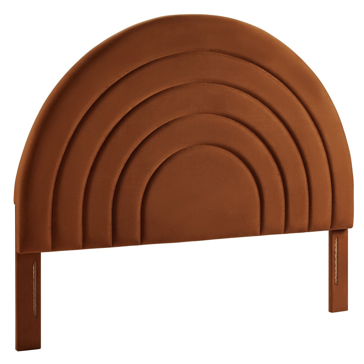 Solana arched performance velvet full headboard brown velvet HouseOfZazla on Tampa Home & Garden Store
