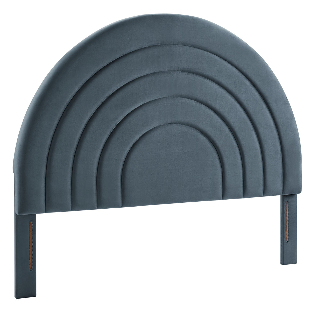Solana Arched Performance Velvet Headboard in deep blue, curved quilted panels by Modway on Tampa Home & Garden Store
