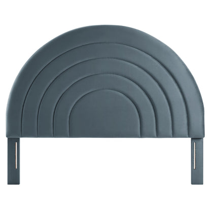 Solana arched performance velvet headboard blue-gray by Modway on Tampa Home & Garden Store