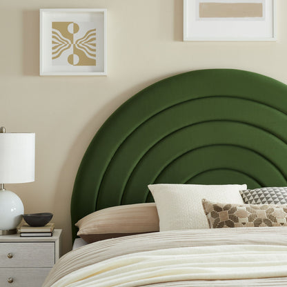 Solana arched performance velvet headboard in emerald green by Modway on Tampa Home & Garden Store