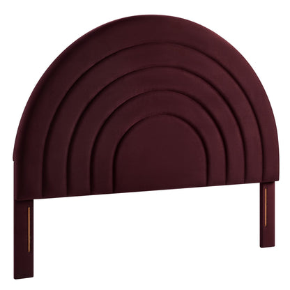 Solana Arched Performance Velvet Headboard by Modway burgundy with curved arches on Tampa Home & Garden Store