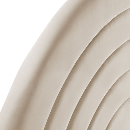 Solana arched performance velvet king headboard in beige fabric by Modway on Tampa Home & Garden Store
