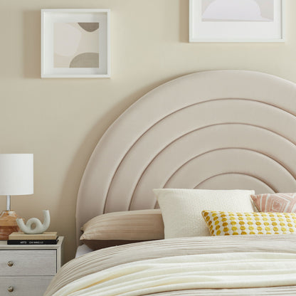 Solana Arched Performance Velvet King Headboard beige upholstered by Modway on Tampa Home & Garden Store