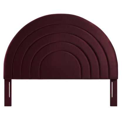 Solana Arched Performance Velvet King Headboard by Modway burgundy velvet quilted arches on Tampa Home & Garden Store