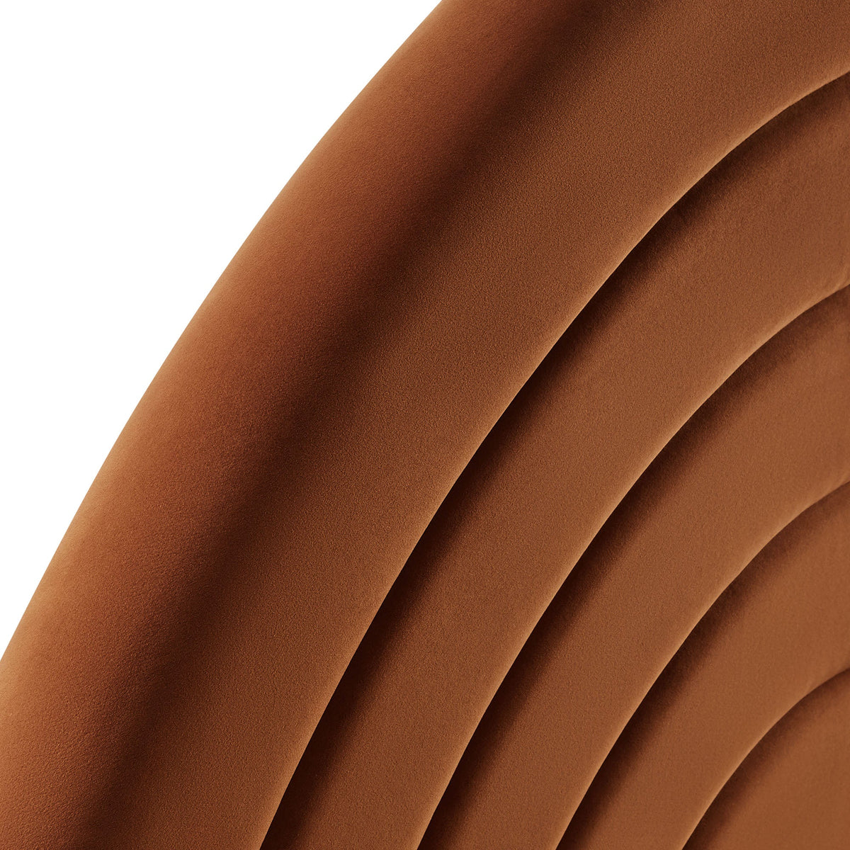 Solana arched performance velvet king headboard fabric close-up in brown velvet by Modway on Tampa Home & Garden Store