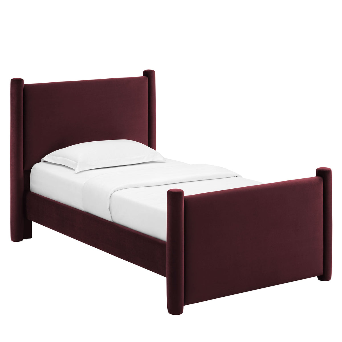 Rael Twin Platform Bed and Performance Velvet